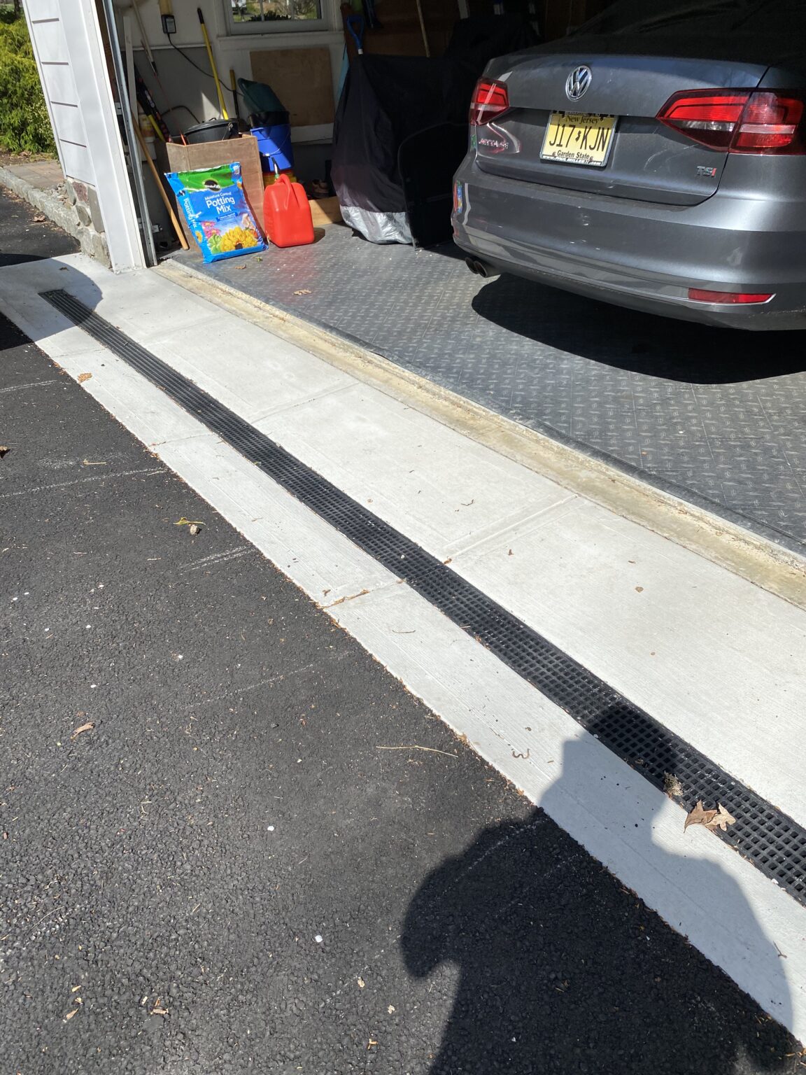 Drainage system installation by Lou Porchetta Paving in Bridgewater NJ